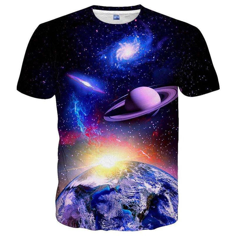 Bunte Lightning 3D Grafik T-Shirts Y2k Herren Freizeit Harajuku Street Kurzarm Tops Damen Mode Ice T-Shirt Kind Übergroße T-Shirts