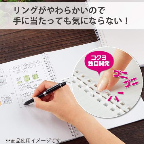KOKUYO Note Soft Ring Notebook Clear 80 Sheets A5 Graph Dot Ruled Transparent S-SV538WT-T