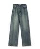 AVANDRESS Snap Wide Denim Pants Blue