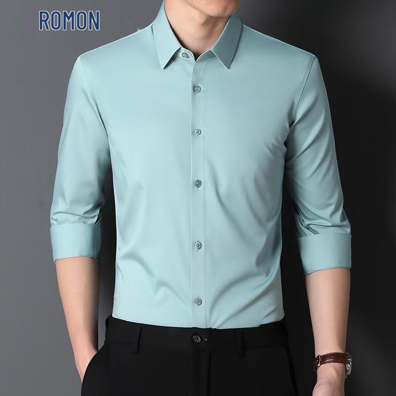 

ROMON Мужская водонепроницаемая несминаемая рубашка с длинным рукавом для бизнеса L