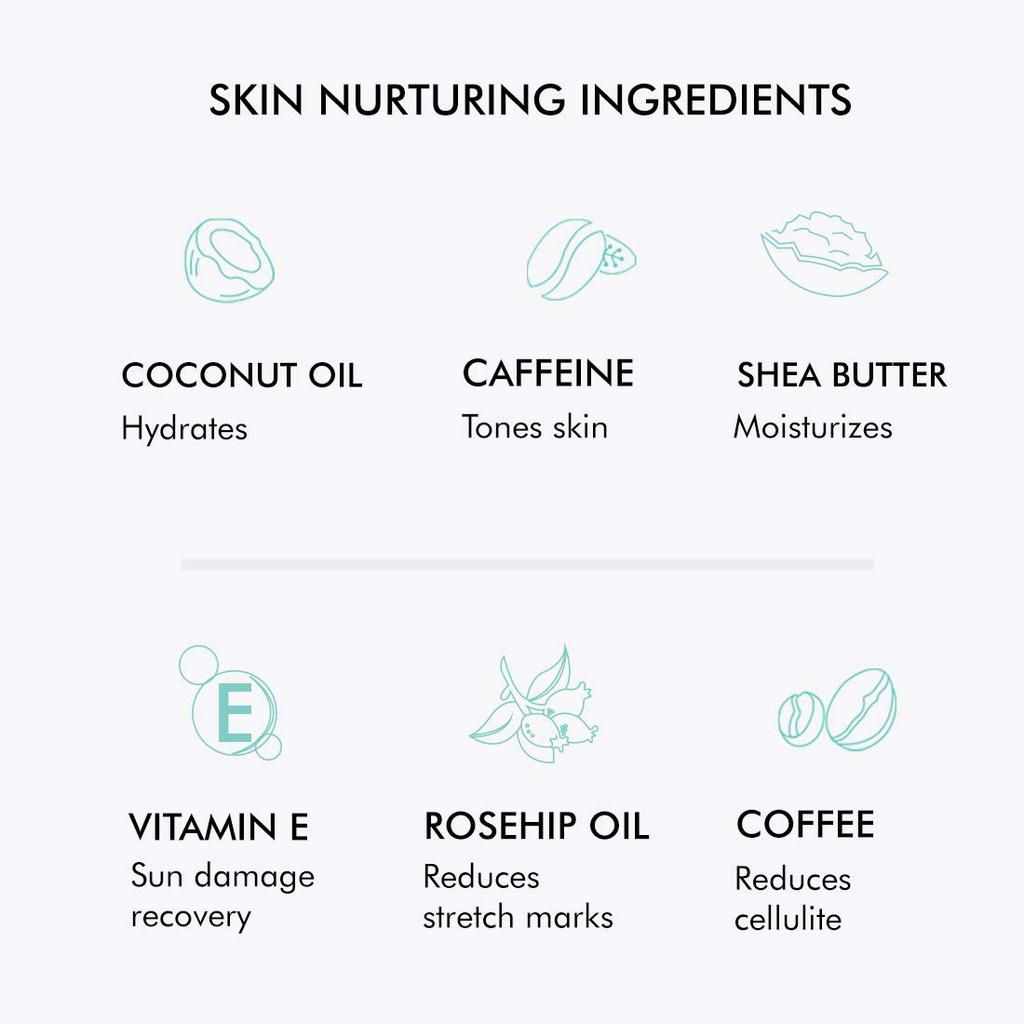 mCaffeine Coffee Body Toning & Polishing Kit With Oil 100ml, Scrub 100g & Lotion 200ml