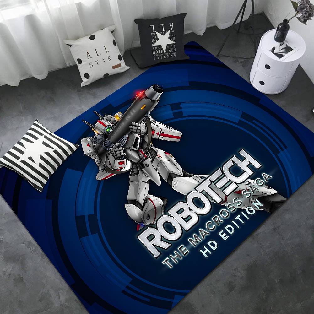 Anime R-Robotech Floor Mat INS Style Soft Bedroom Floor House Laundry Room Mat Anti-skid Household Carpets