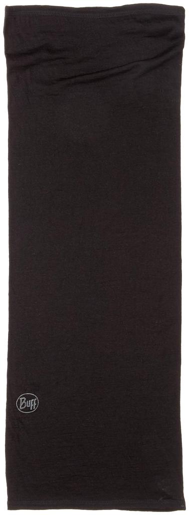 Buff Merino Lightweight Neckwear, Warm, 100% Merino Wool, Over 10 Ways To Wear It, 330079, Solid Black