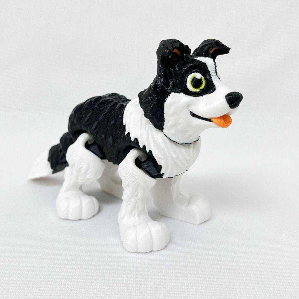 3D Printing Multi Joint Dachshund Toys Multi-Jointed Simulated Border Collie Figurine  Kids Adults