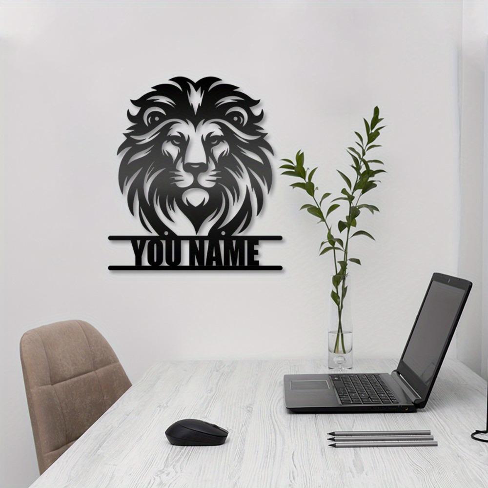 Custom Lion King Metal Wall Art Personalized Iron Nameplate Home Decor