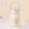 111 stainless steel children's thermos cup large capacity girl high value student straw cup cartoon carrying pot water cup