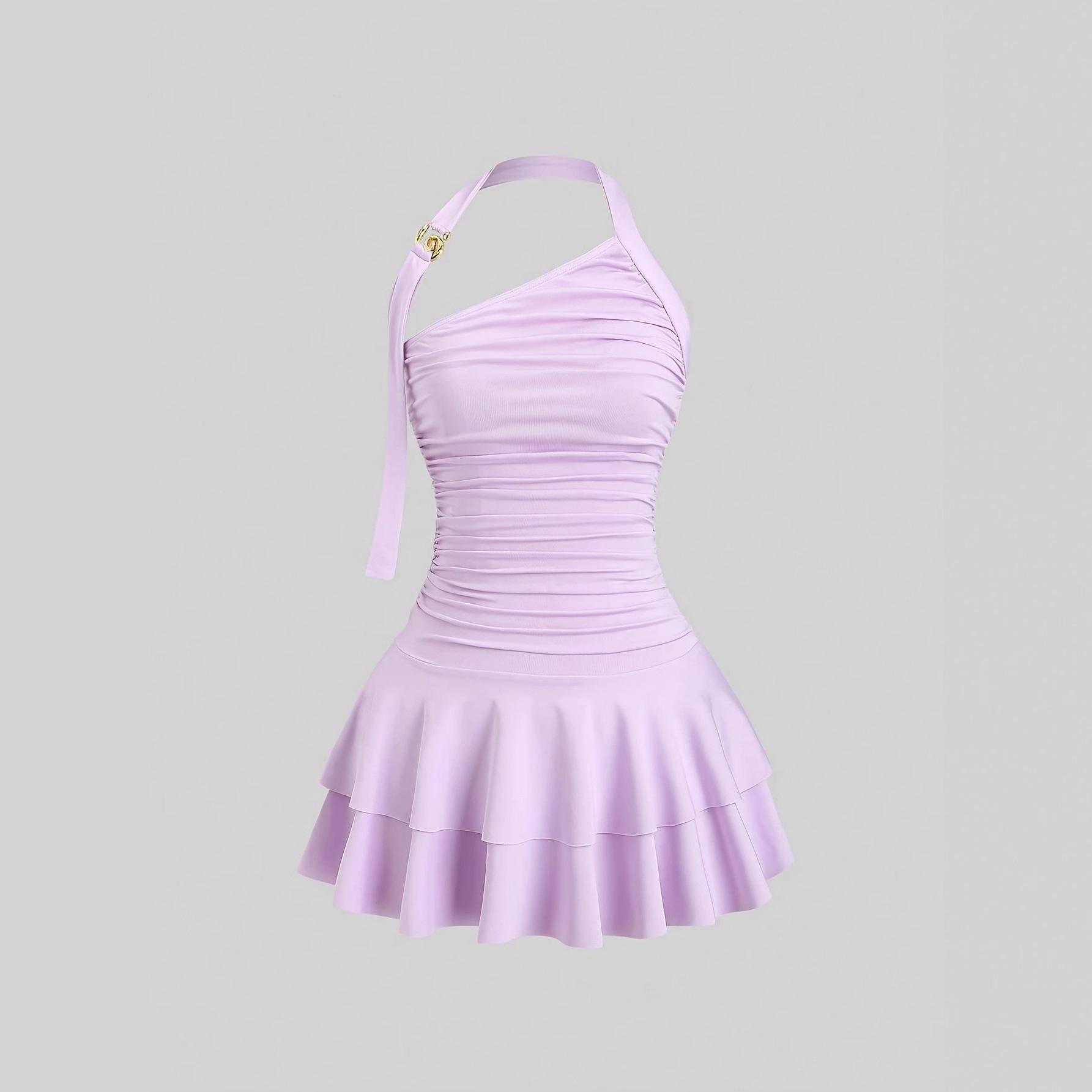 

Крест Новая Мода Платье Без Спины Золотой Спиральный Дизайн Украшений Облегающее Large светло-фиолетовый