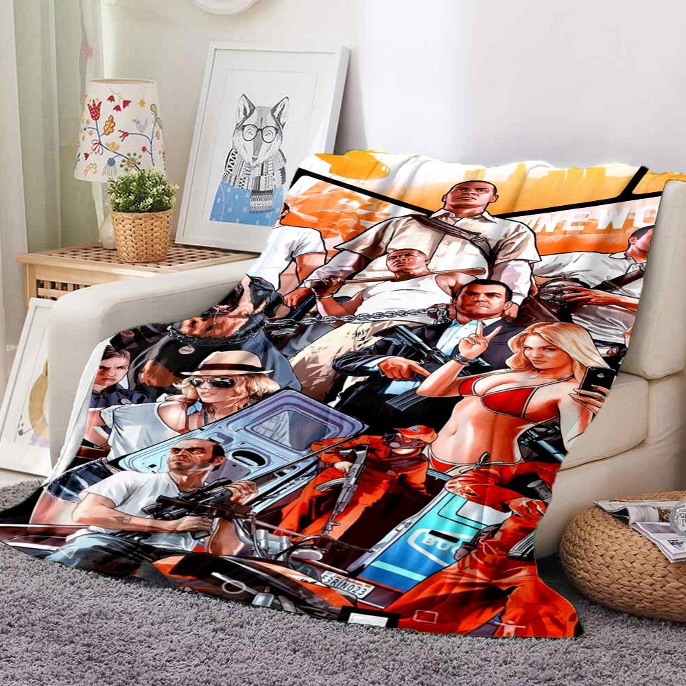 Gangsters Guns Flannel Blanket Throw Blanket Soft Warm Sofa Bed Camping Home Decor Unique Christmas Gift C9211791