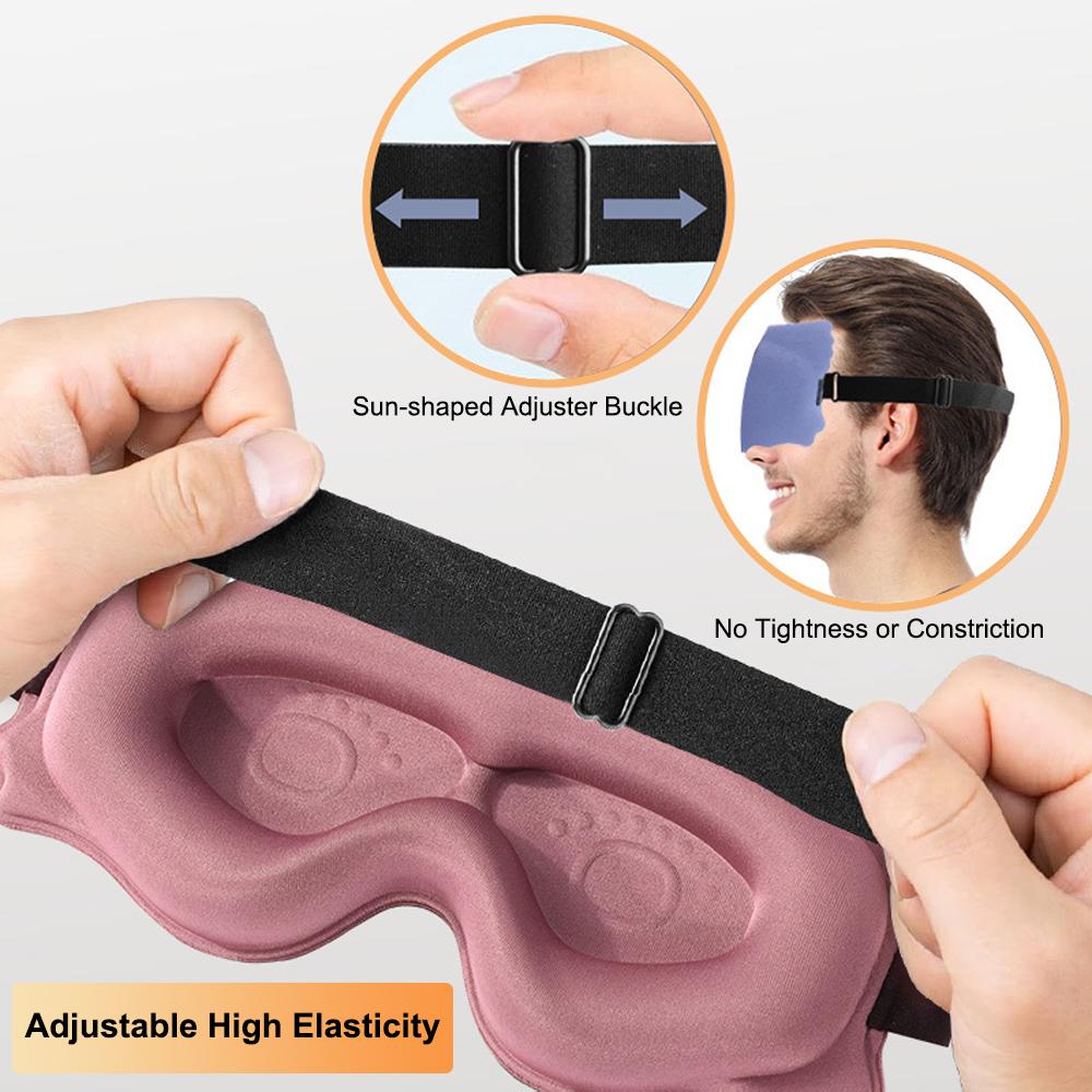 Adjustable 3D Mask Blindfold Eye Cover Eye Patch Women Men Soft Portable Blindfold Travel Eyepatch Sleeping Eye Mask Contoured