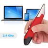 USB Computer   PC Accessory Wireless 2.4G Mouse Pen Type Personalized Innovative(Claret PR-06)
