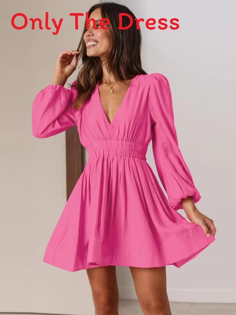 Polyester Pleated Dress With Ruffle Details For Elegant Office Wear