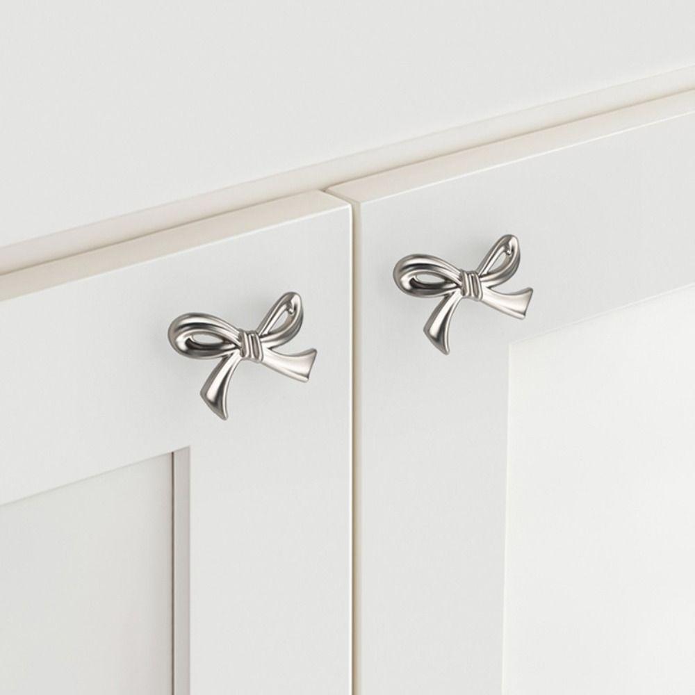 Zinc Alloy Drawer Handle Bow Shape Wardrobe Handle Decorative Cabinet Pulls  Home Decor