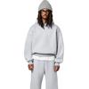 New Hooded Men's Women's Loose Suit With Drop Shoulder Ribbed Hem Sweatshirt Elastic Hidden Drawstring Waistband Sweatpants