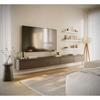 Wand-TV-Möbel mit 4 Klappen – BEMMI – 300 cm – Nussbaum-Holzoptik