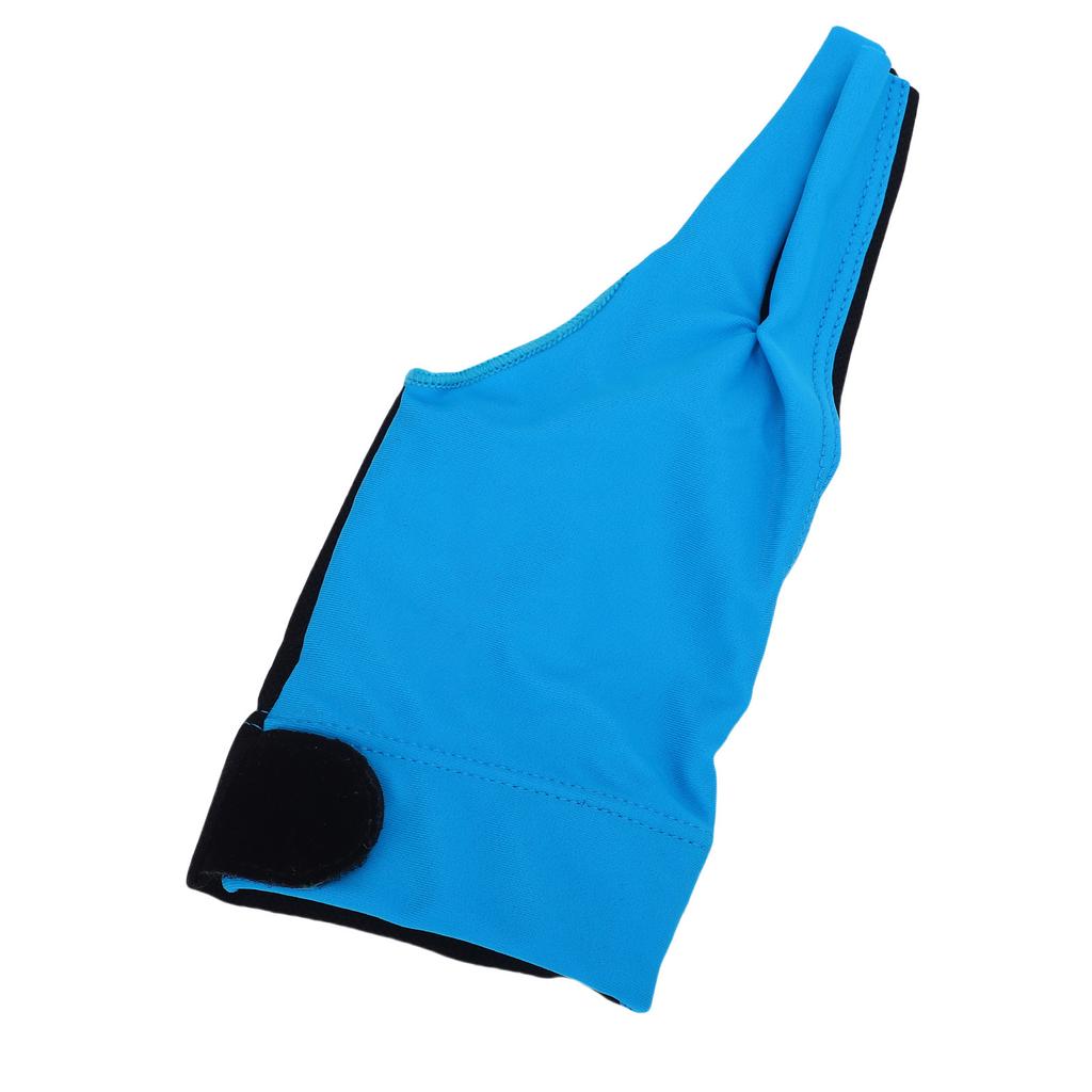 Professional Billiard Glove Breathable Left Hand 3 Finger Pool Glove for Competition Training Blue