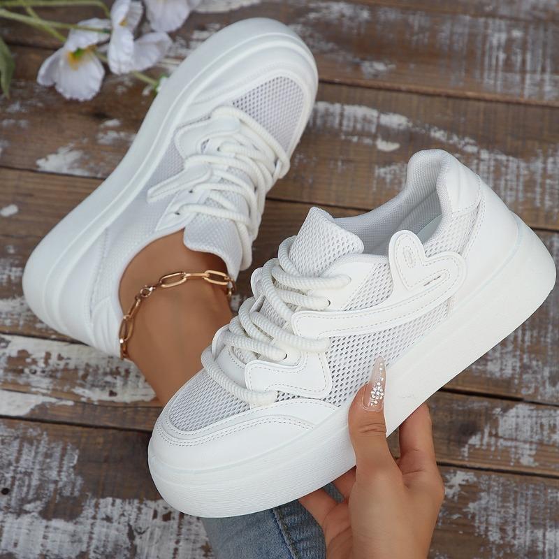Women's Vulcanize Shoes Breathable Mesh Sports Shoes Thick Sole Casual Shoes Women Sneakers Skateboard Shoe Tenis Mujer