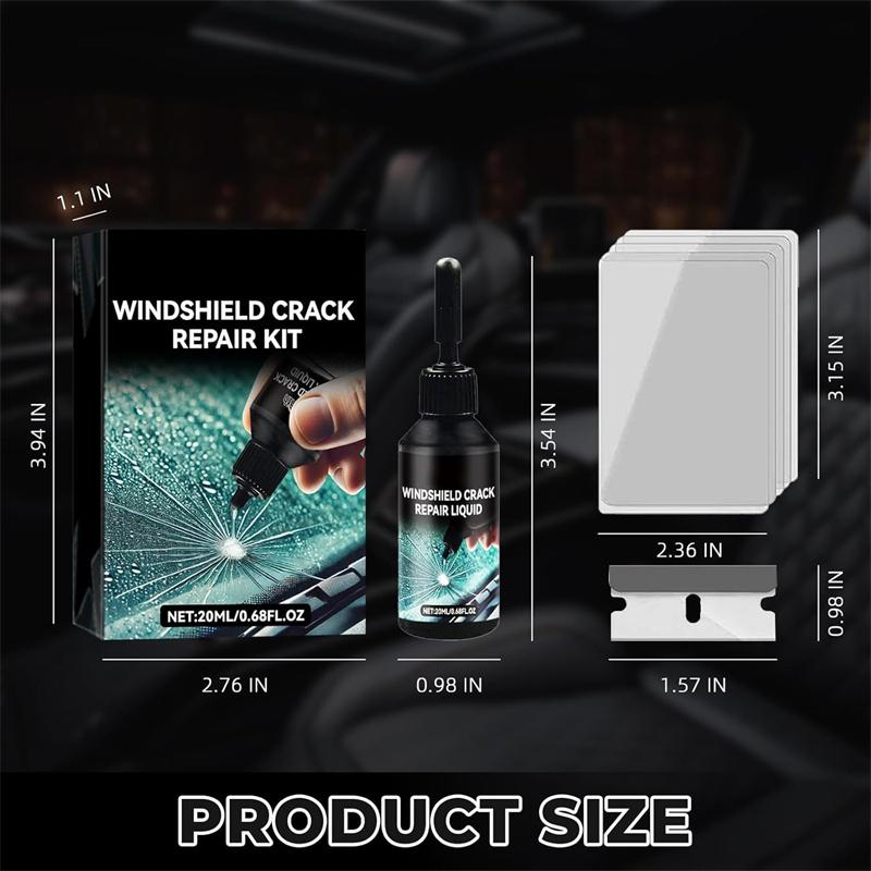 2Pcs Car Windshield Glass Repair Kit For Scratches Fluid Agent Cracks Chips Window Glass Repair For Vehicle Windows Fix Tools