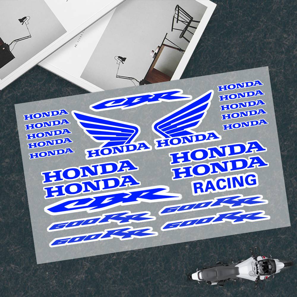 AAAJX1 Blue H-honda-a Cbr 600 Decal Set High Quality Printed And Cut Stickers Motorcycle Sticker