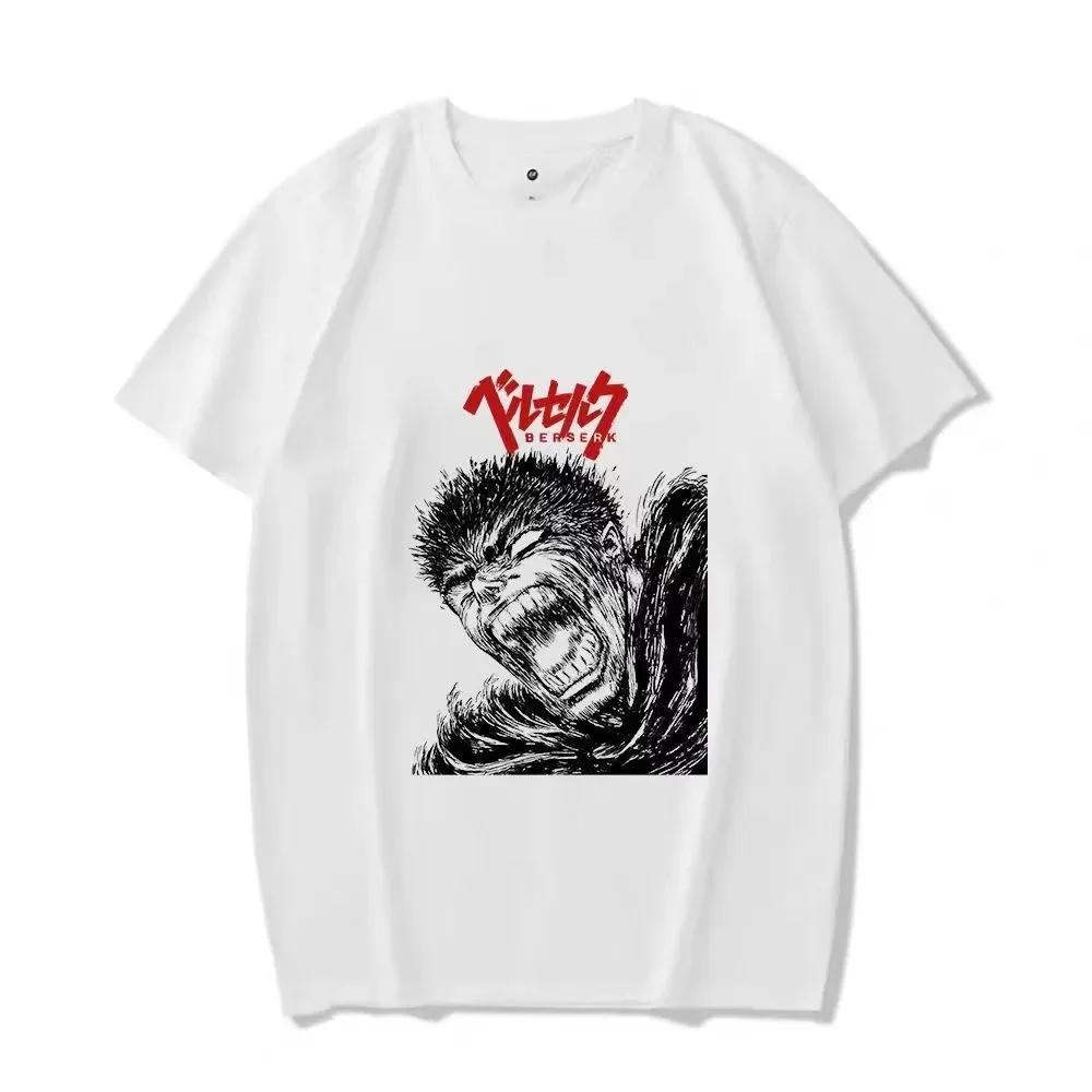 Berserk T Shirts Guts Funny T Shirt Cool Manga Graphic T-Shirt Japanese Anime WoCotton Harajuku Manga Hip Hop Tops Tees