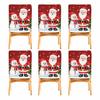 2/4/6pcs/set 45x55cm Santa Claus Snowman Chair Cover Table Decoration Dining Seat Chair Covers Dining Room Bar Party Banquate