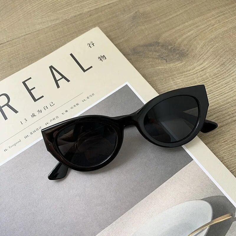 

Новый дизайн, женские солнцезащитные очки, модные овальные очки унисекс, корейские солнцезащитные очки «кошачий глаз», защитные очки для глаз, солнцезащитные очки