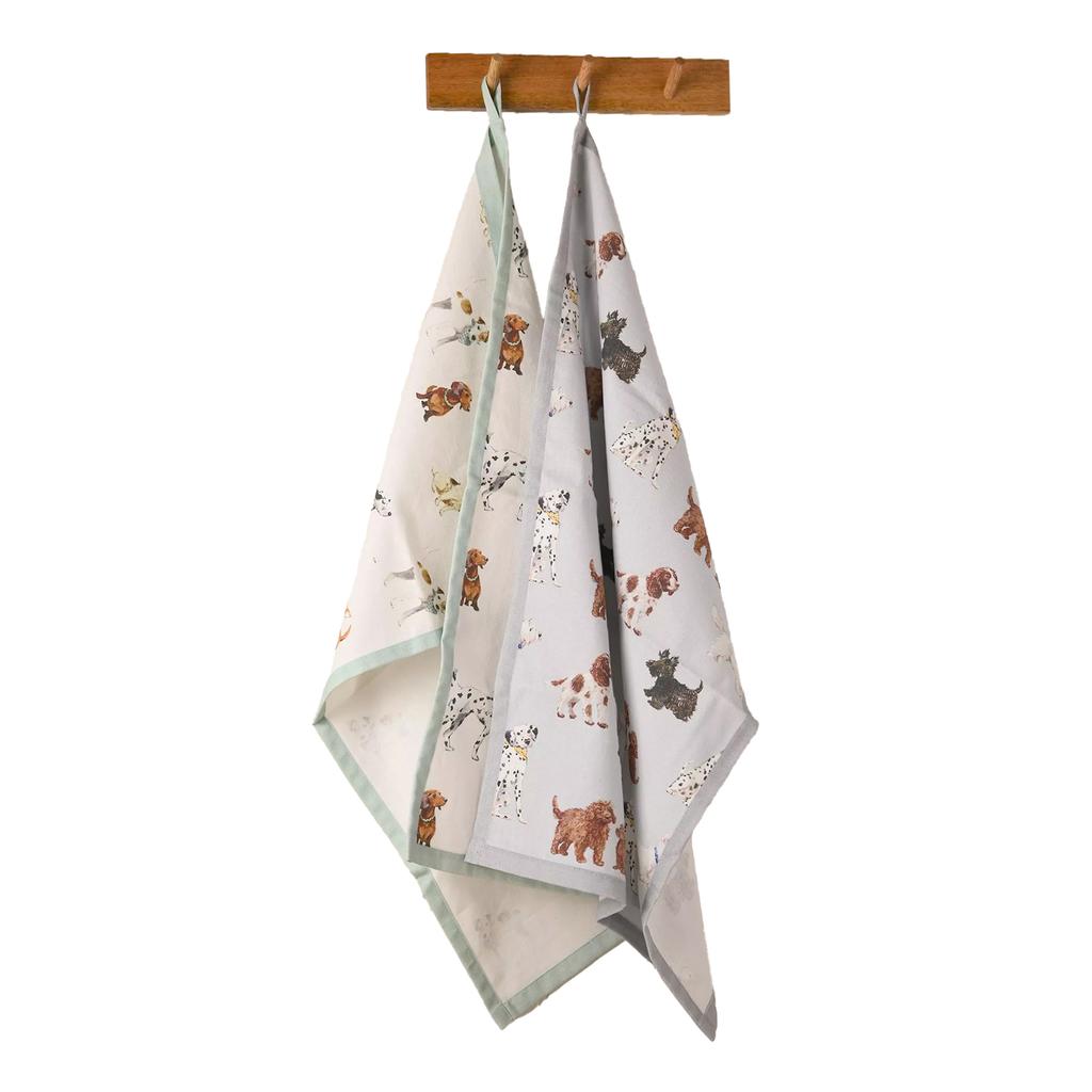 Wildlife Dogs Tea Towel