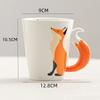 360ML Ceramic Cups Creative Fox Cartoon Coffee Mugs Anti-scalding Animal Pattern Office Home Cup Tea Milk Mug Children Gifts