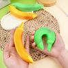 Wysuwana zabawka bananowa drukowana 3D do łagodzenia stresu Giętki banan Ogórek Zabawka Fidget Elastyczny kształt owocu Antystresowa zabawka na biurko