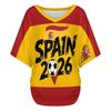 Women V Neck Short Sleeve Pullover T Shirt with Letter Print Casual Loose Fit Top for Soccer Support and Events