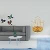 Wooden Bird Wall Art And Rotating Cup Rack Stand for Garden Study Room Farmhouse Cabinet Living