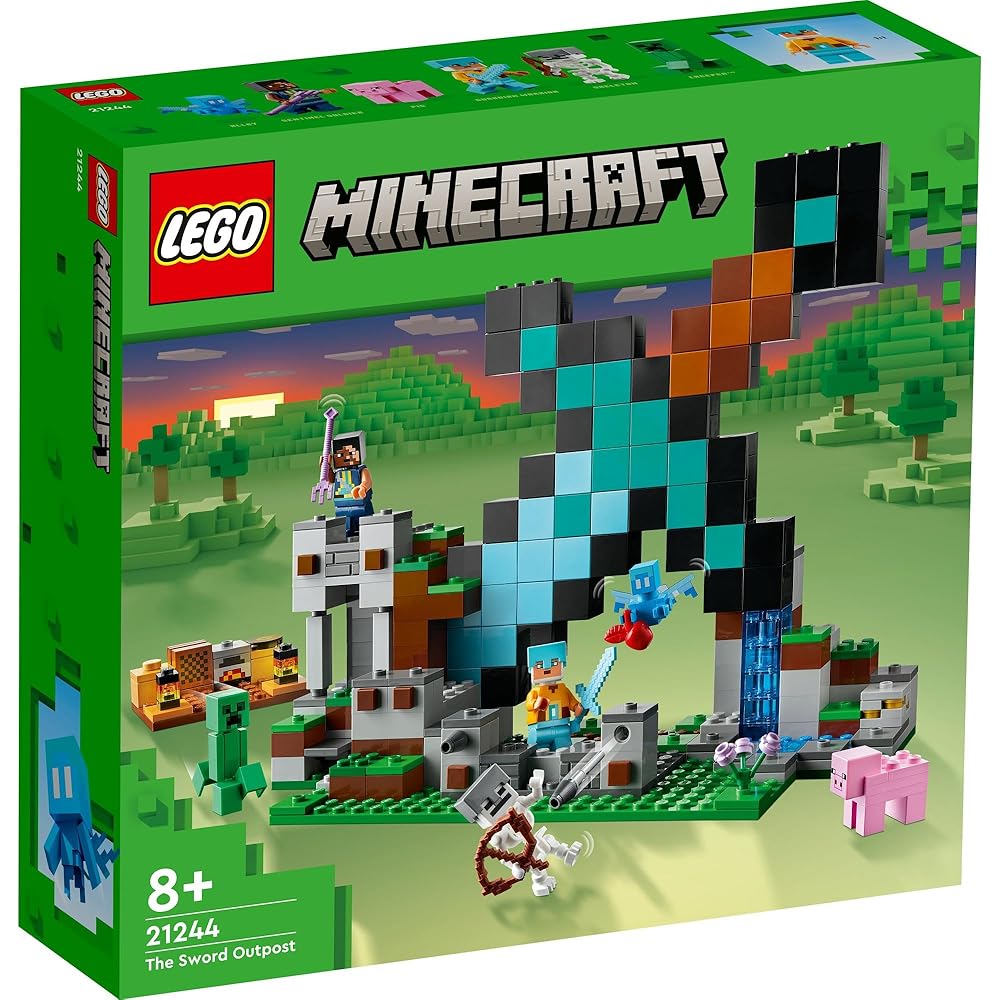LEGO Minecraft Diamond Sword Base Building Set Toy for Kids Ages 8-10