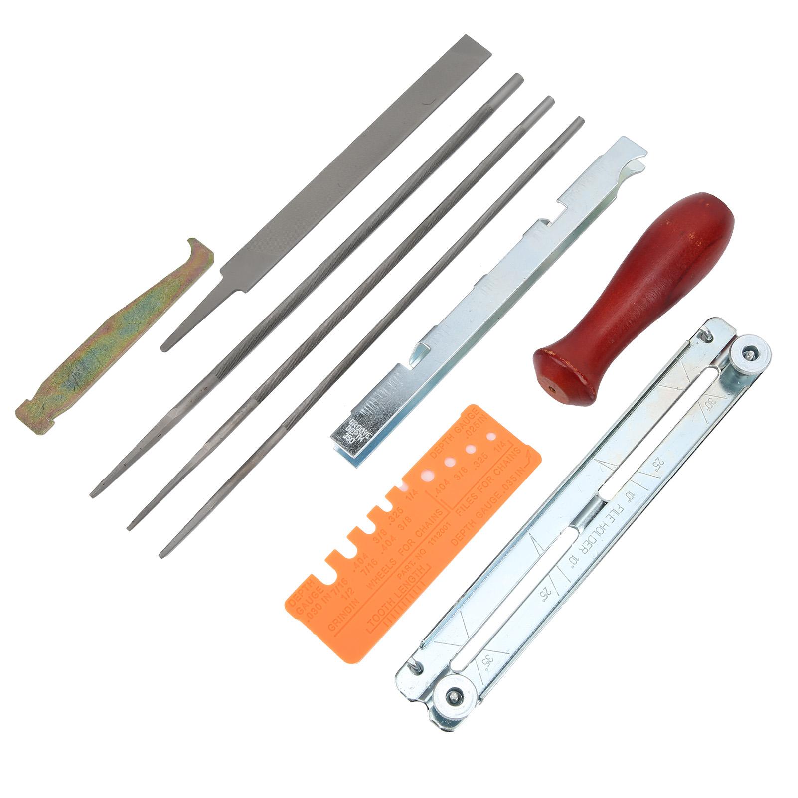 

10 шт. Синий Круглый Прямоугольный Набор напильников для цепной пилы Шлифовальный Инструмент для заточки цепной пилы