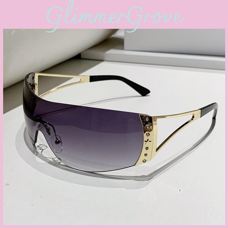 Y2k Fashion Oval Frame Sunglasses With Uv400 Protection For Summer Outings