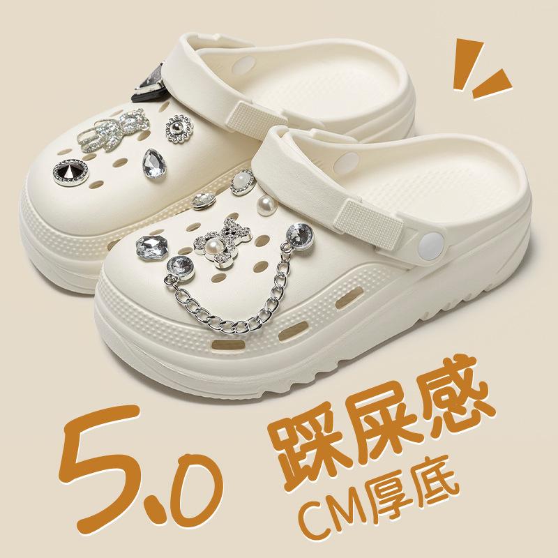 

Женские летние сандалии и шлепанцы на толстой подошве, нескользящие, милые, для пляжа, 2025 40-41