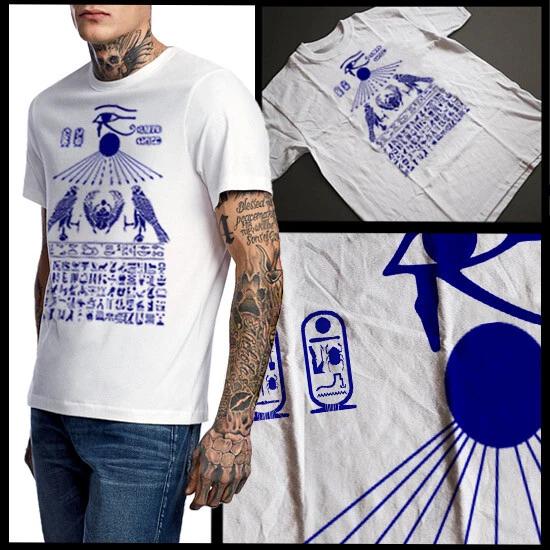 

Egyptian Eye Of Horus T-Shirt Ancient Egypt Beetle And Falcon Sunray Symbol S-3X L