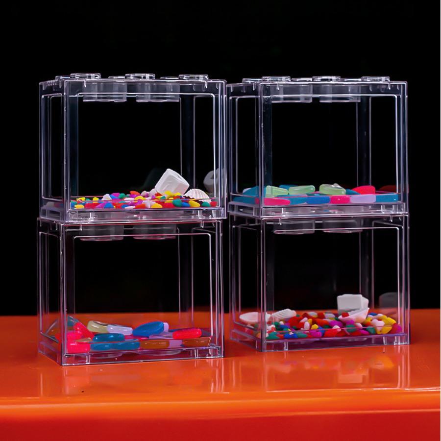 Creative Combinable Ecological Small Fish Tank Mini Aquarium Betta Fishbowl Ant Box Crawler Box DIY Aquarium Landscaping