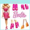Boneca Lele Barbie 30cm Sapatos de Salto Alto Sandálias Pretas Meninas Brinquedo de Role Play Acessórios