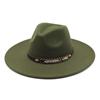 Hat Spring And Autumn Ladies Woolen Jazz Hat Big Eaves Hat Top Hat Hats