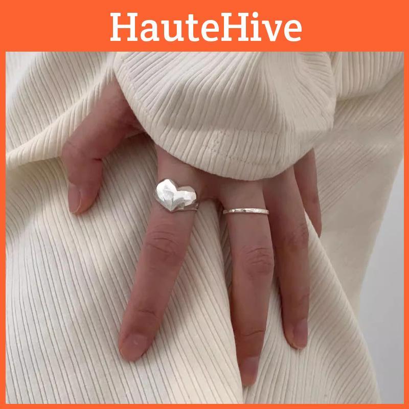 Chic Heart Shaped Copper Ring For Women With Trendy Adjustable Design Perfect For Everyday Wear