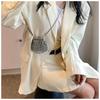 Trendy Mini Rhinestone Kiss Lock Crossbody Bag For Girls Cute Punk Evening Shoulder Purse With Detachable Metal Chain Strap Ideal For Parties Outings