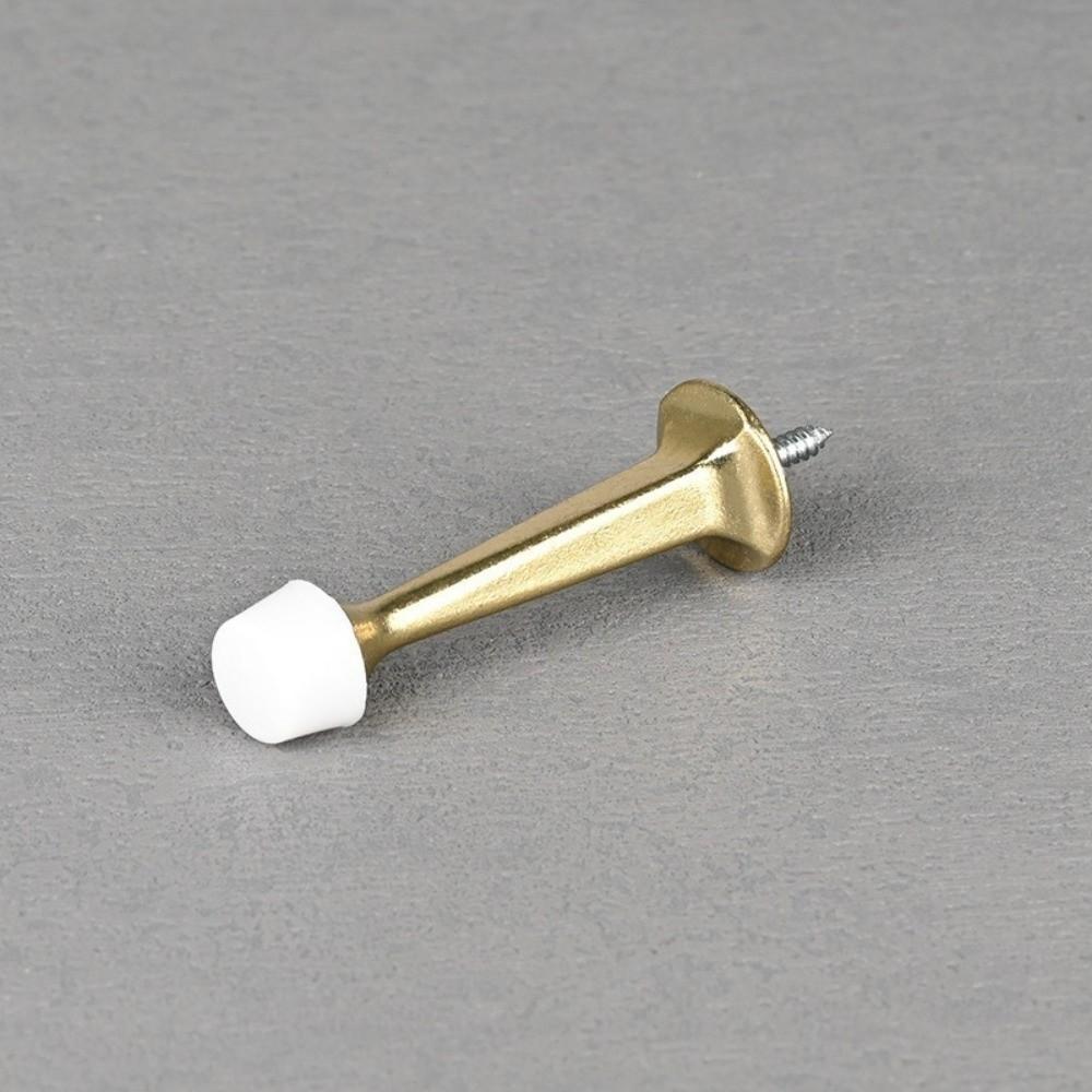 2pcs Simple Zinc Alloy Door Stopper Rubber Safety Buffer Damper Wall Mount Durable Wall Door Protector Home Hardware