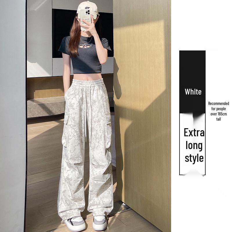 

Women s High Waist Tie-Dye Wide Leg Pants - Black Camouflage (Spring/Autumn) 2026 S 80-95 lbs