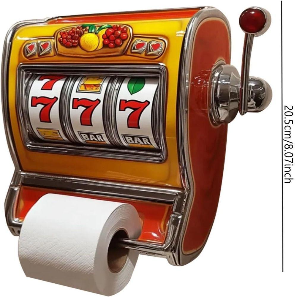 Portarotolo da Toilette a Slot Machine da Parete Divertente Portarotolo da Toilette a Slot Machine