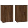 816671 vidaXL Wall-Mounted TV Units 2 Pcs Brown Oak 40x34.5x60 Cm