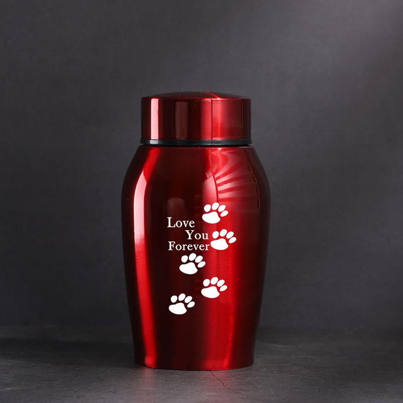 Stainless Steel Pet Cremation Urn for Ashes - Memorial Jar for Cats, Dogs, and Pets