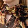 Maxza Flower Corsage High Neck Sheer Blouse Zf05qb008nh