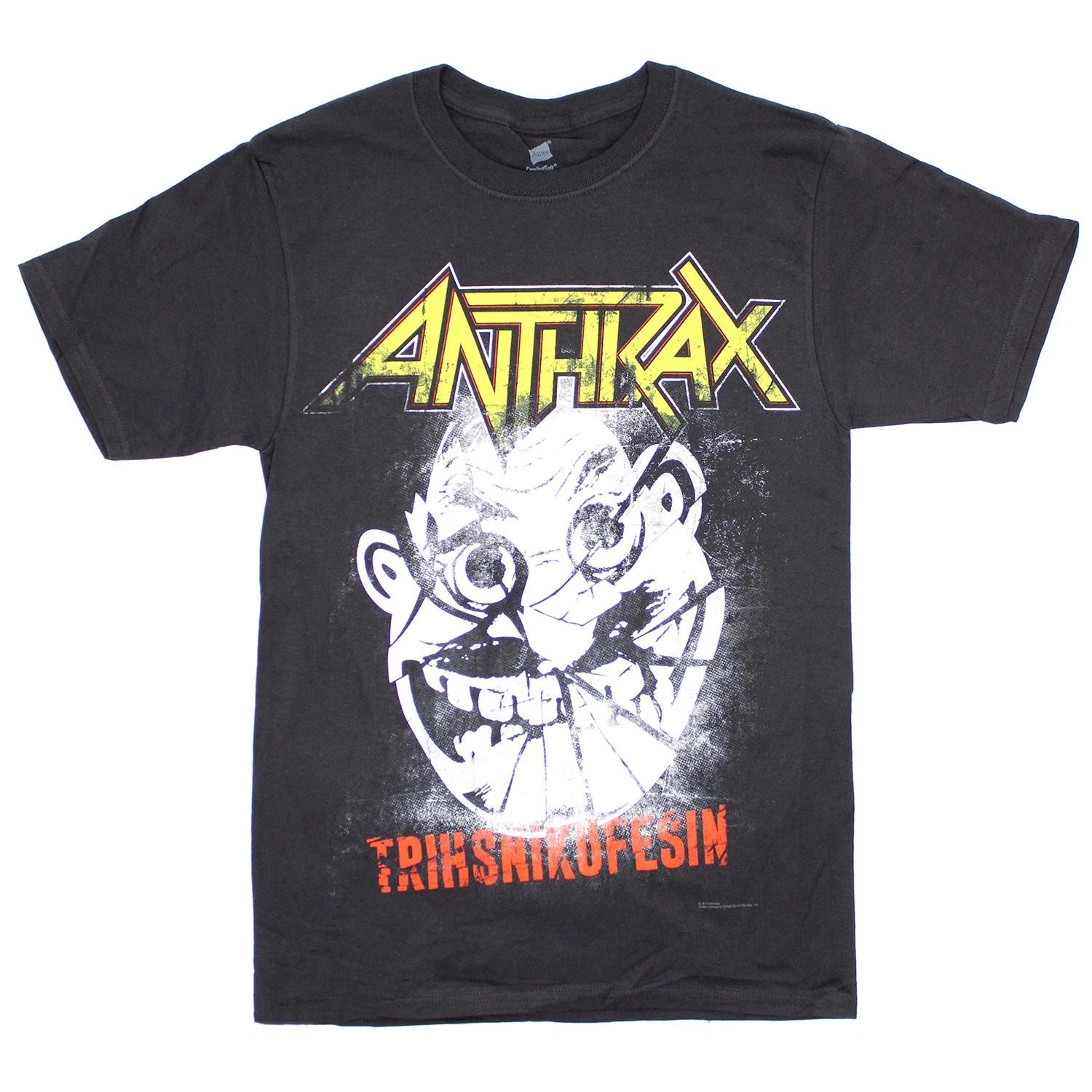 Мужская футболка Anthrax Cracked NOT Man 2015 (D - Нью-Йорк) Футболка Маленькая Черная XS