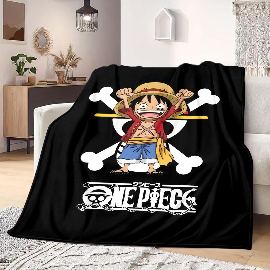 Luffy D Print Blanket Warm Comfortable Flannel Blanket Suitable for Bedrooms,Sofas, Beds,Chairs,Travel -QIAO40