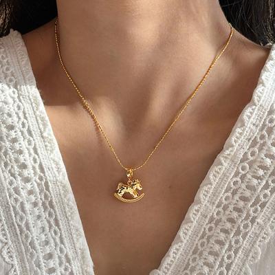 5 Pezzi Lega di Zinco Fascino Cavallo Metallo Galvanica Cavallo Fascino Decorazione Accessori Portachiavi Fai da Te Gioielli Orecchino Braccialetto Collana Ciondolo