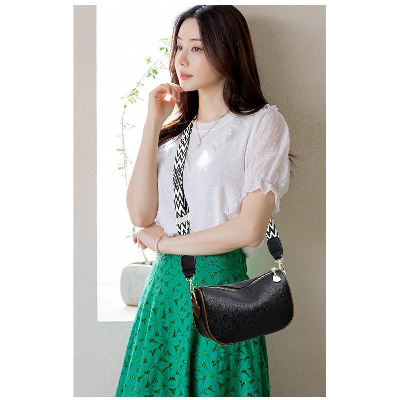Bolso de Mujer de Cuero Suave Moda Bolso de Hombro Cruzado de Cuero Suave Bolso Almohada Popular